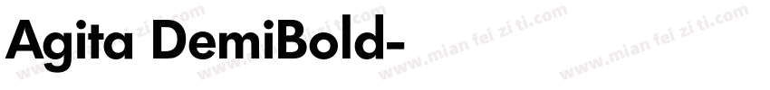 Agita DemiBold字体转换